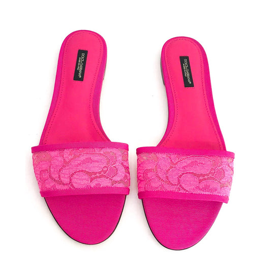 Dolce & Gabbana Pink Sliders