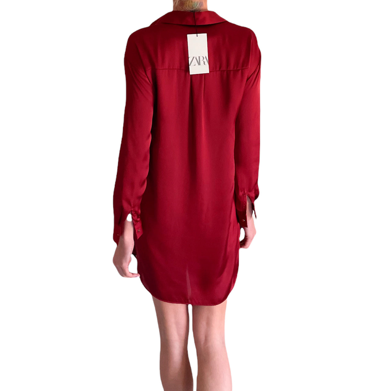 Zara Silky Shirt Dress