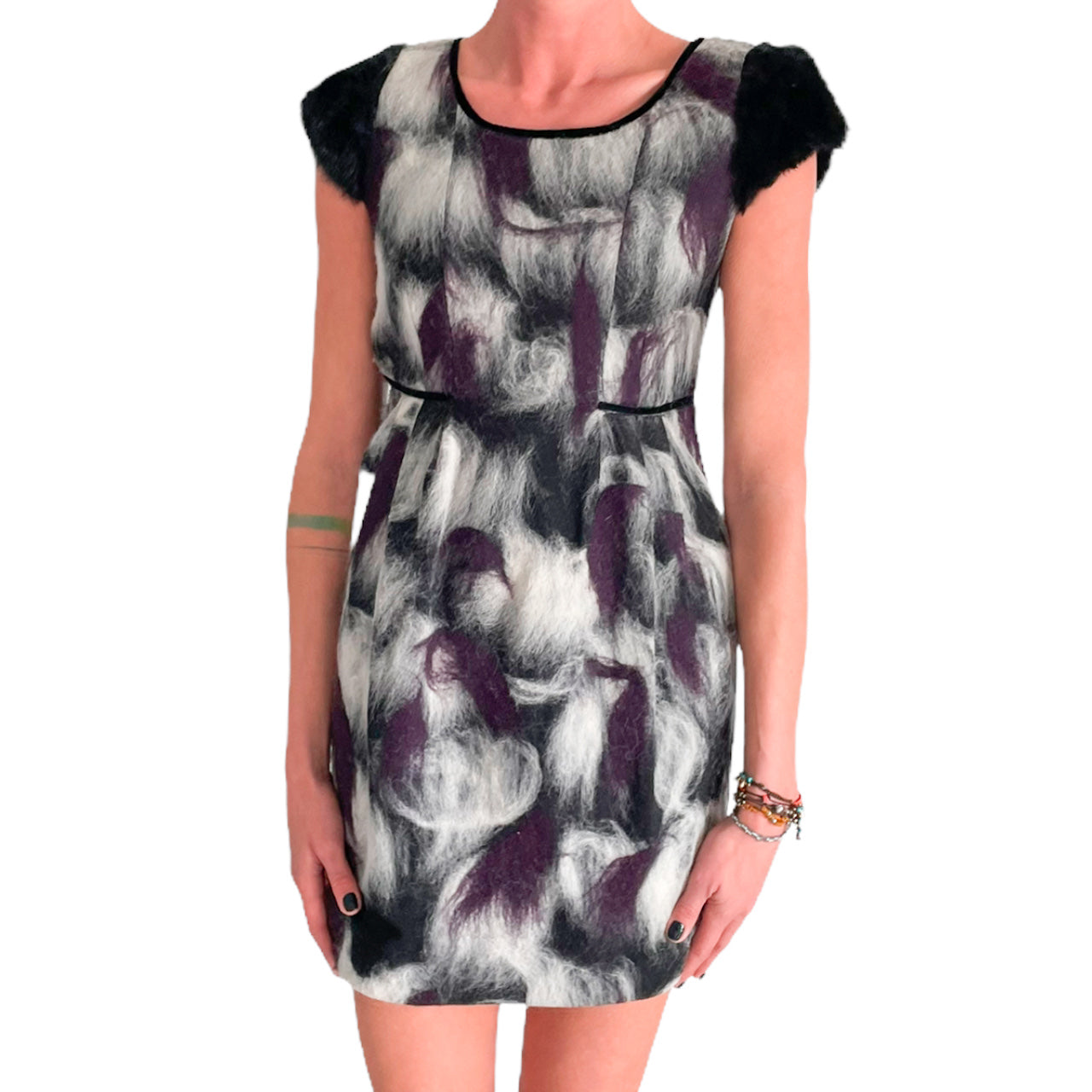 BCBGMAXAZRIA Wool Patterned Dress