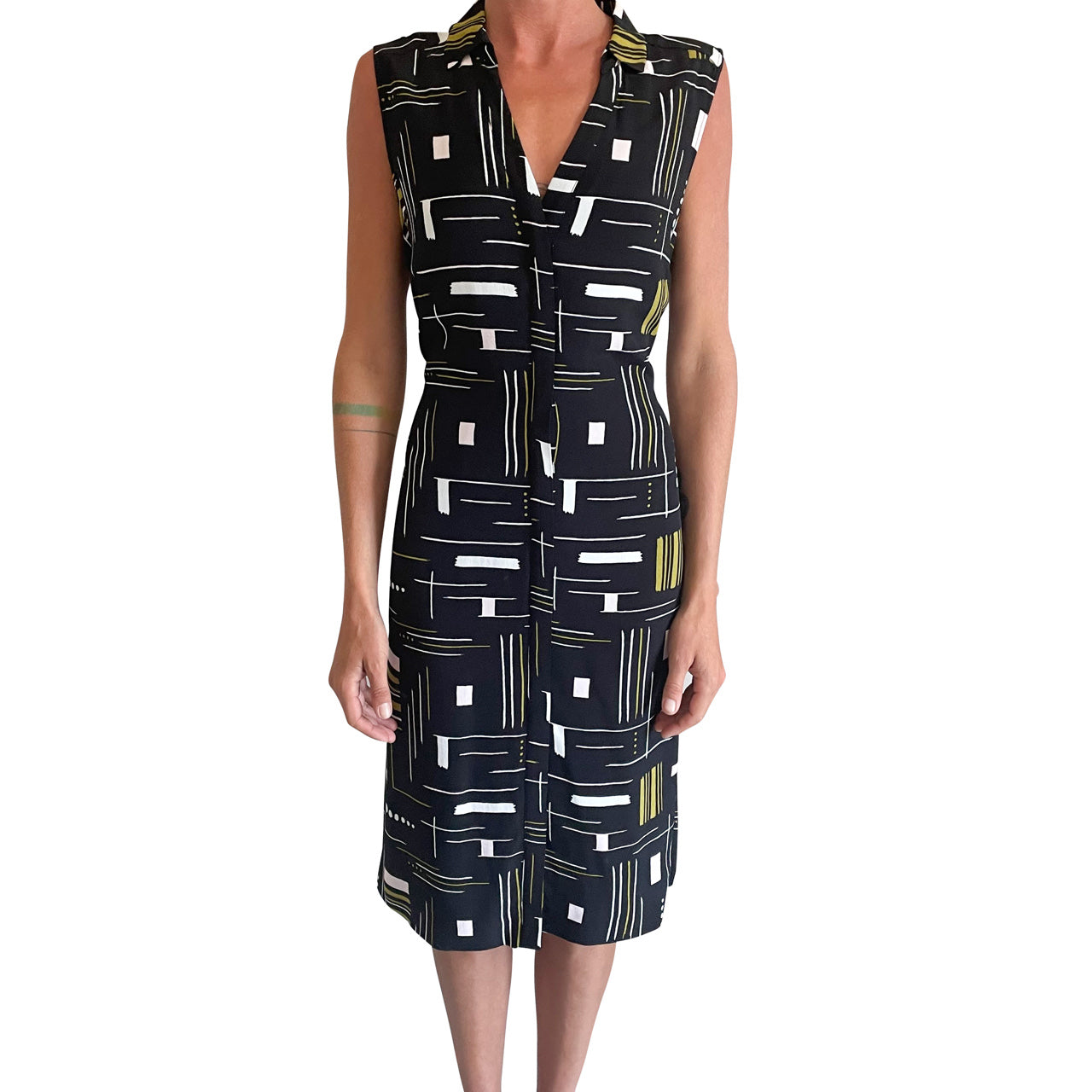 Hobbs Sleeveless Patterned Dress