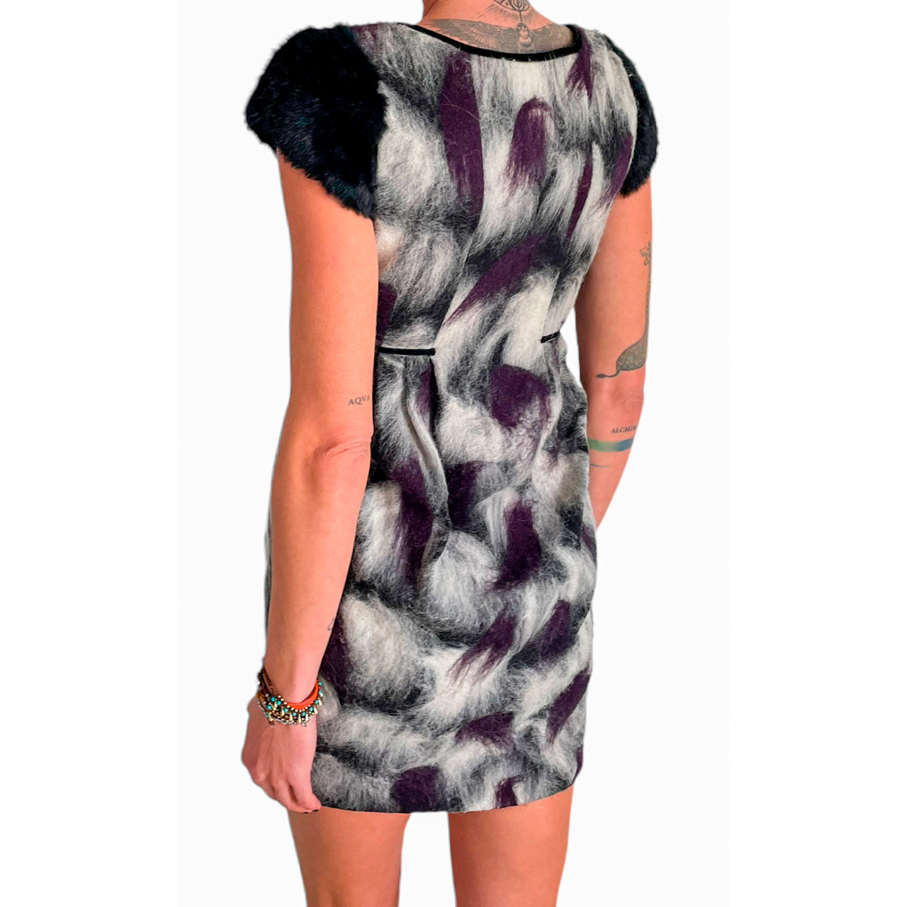 BCBGMAXAZRIA Wool Patterned Dress