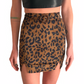 Naanaa Leopard Print Belted Mini Skirt